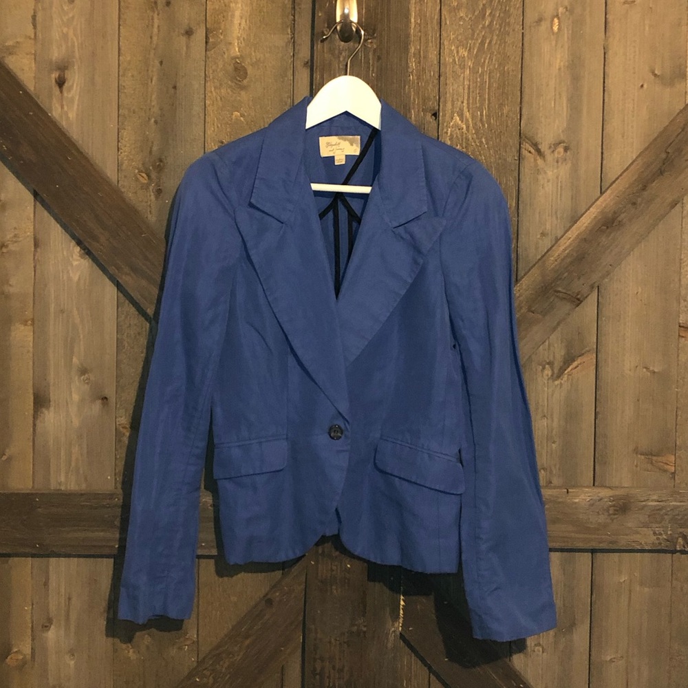 Elizabeth & James Linen/Cotton Blazer EUC